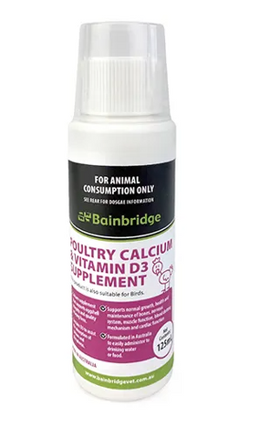 BAINBRIDGE POULTRY CALCIUM SUPPLEMENT 125 ML - Contains D3