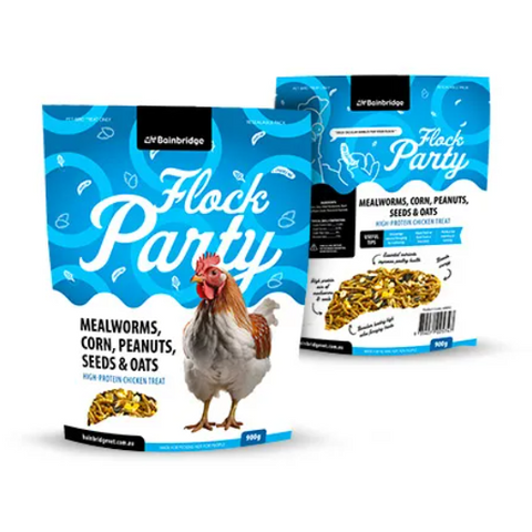 Flock Party - Mealworms, Corn, Peanuts, Seeds