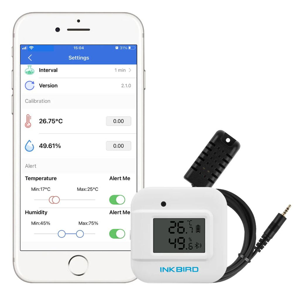 INKBIRD WiFi Thermometer Hygrometer, Indoor Temperature Sensor IBS