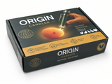 The Origin Candler retail box — 'See Inside. See Beyond' — showing the UV illumination and egg candling branding.
