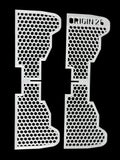 Pair of white perforated Origin 26 egg divider panels
