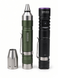 Both Origin candlers side by side with the cone nozzle shown separately.