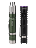 The Origin Egg Candler with cone nozzle fitted beside the Origin UV Candler.
