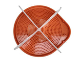 Origin 26 egg dividers fitted across the orange incubator tray in a cross pattern