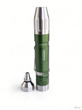 The Origin Candler with its wide nozzle fitted, and the stainless cone nozzle standing beside it.